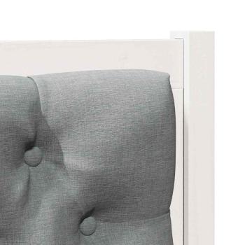 Kopfteil Sonstiges Weiß und hellgrau 100 cm Massivholz Kiefer