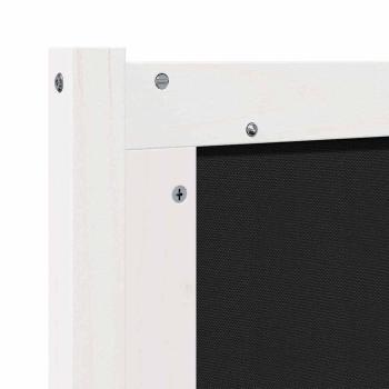 Kopfteil Sonstiges Weiß und hellgrau 100 cm Massivholz Kiefer