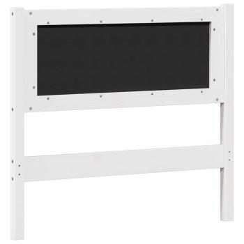 Kopfteil Sonstiges Weiß und hellgrau 90 cm Massivholz Kiefer