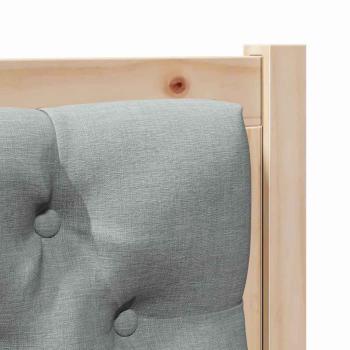 Kopfteil Sonstiges Braun und hellgrau 80 cm Massivholz Kiefer