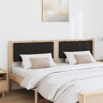 Gepolstertes Kopfteil Braun 180 cm Massivholz Kiefer und Stoff