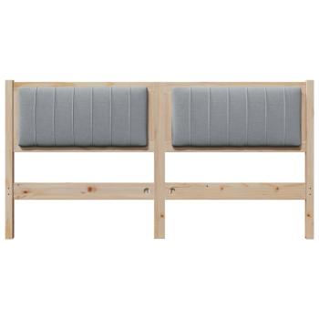 Gepolstertes Kopfteil Braun 150 cm Massives Kiefernholz