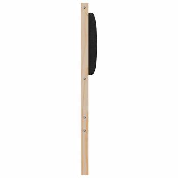 Gepolstertes Kopfteil Braun 150 cm Massivholz Kiefer und Stoff