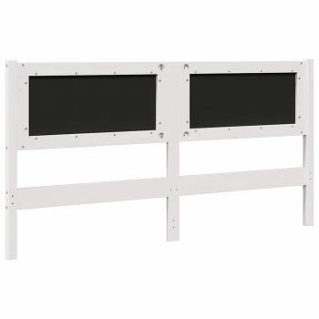 Gepolstertes Kopfteil Weiß 150 cm Massives Kiefernholz