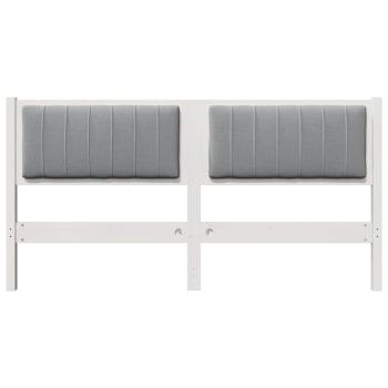 Gepolstertes Kopfteil Weiß 150 cm Massives Kiefernholz