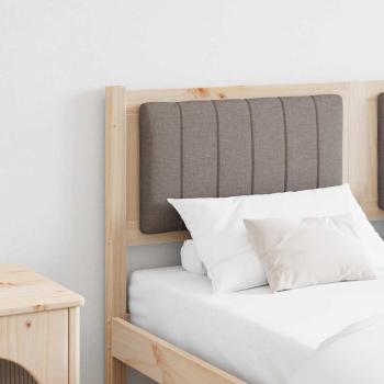 ARDEBO.de - Gepolstertes Kopfteil Braun 140 cm Massivholz Kiefer und Stoff