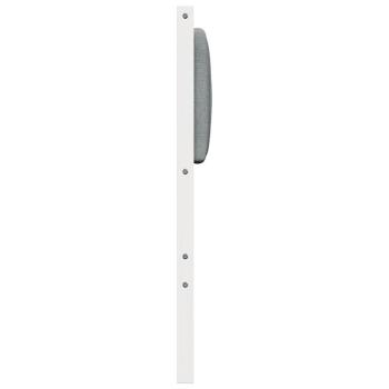 Gepolstertes Kopfteil Weiß 140 cm Massivholz Kiefer und Stoff