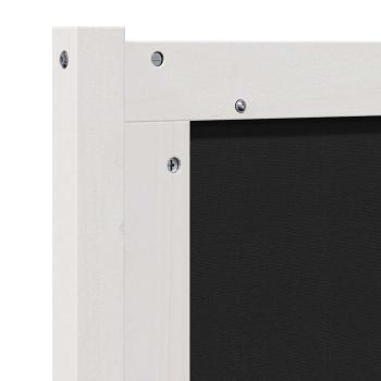 Gepolstertes Kopfteil Weiß 140 cm Massivholz Kiefer und Stoff