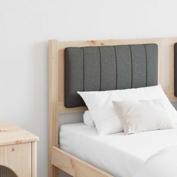 ARDEBO.de - Gepolstertes Kopfteil Braun 135 cm Massivholz Kiefer und Stoff