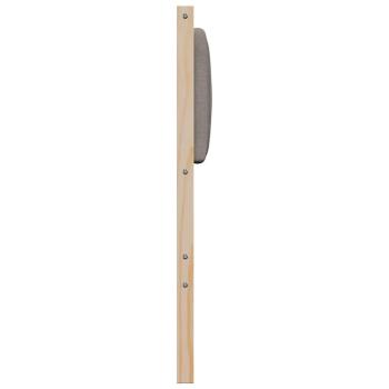 Gepolstertes Kopfteil Braun 120 cm Massivholz Kiefer und Stoff