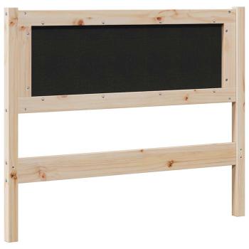 Gepolstertes Kopfteil Braun 100 cm Massivholz Kiefer und Stoff