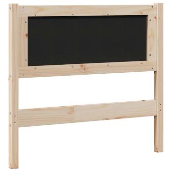 Gepolstertes Kopfteil Braun 100 cm Massivholz Kiefer und Stoff