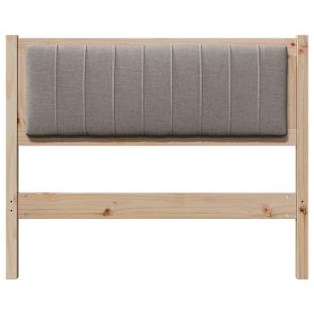 Gepolstertes Kopfteil Braun 100 cm Massivholz Kiefer und Stoff