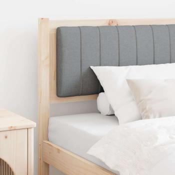 ARDEBO.de - Gepolstertes Kopfteil Braun 90 cm Massivholz Kiefer und Stoff
