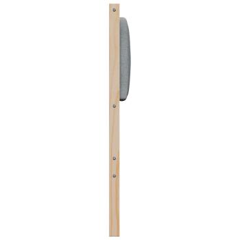 Gepolstertes Kopfteil Braun 90 cm Massivholz Kiefer und Stoff