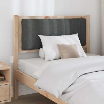 Gepolstertes Kopfteil Braun 90 cm Massivholz Kiefer und Stoff