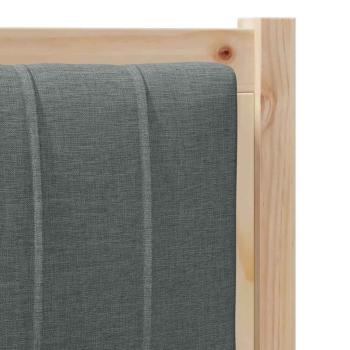 Gepolstertes Kopfteil Braun 90 cm Massivholz Kiefer und Stoff