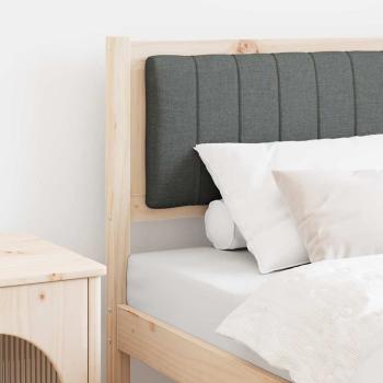 ARDEBO.de - Gepolstertes Kopfteil Braun 80 cm Massivholz Kiefer und Stoff
