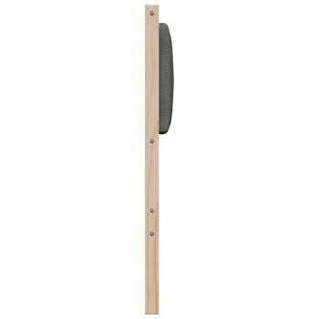 Gepolstertes Kopfteil Braun 80 cm Massivholz Kiefer und Stoff