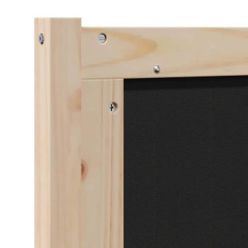 Gepolstertes Kopfteil Braun 80 cm Massivholz Kiefer und Stoff