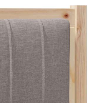 Gepolstertes Kopfteil Braun 80 cm Massivholz Kiefer und Stoff