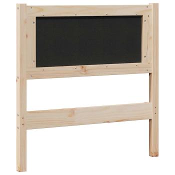 Gepolstertes Kopfteil Braun 75 cm Massivholz Kiefer und Stoff