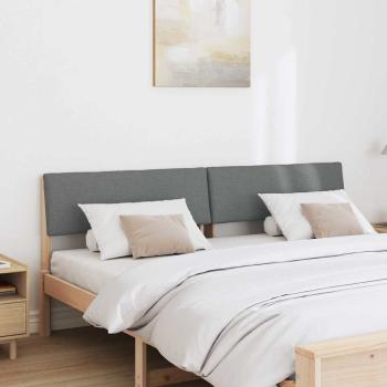 Gepolstertes Kopfteil Dunkelgrau 200 cm Massives Kiefernholz