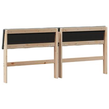 Gepolstertes Kopfteil Dunkelgrau 200 cm Massives Kiefernholz