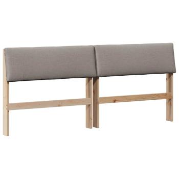 Gepolstertes Kopfteil Taupe 200 cm Massives Kiefernholz