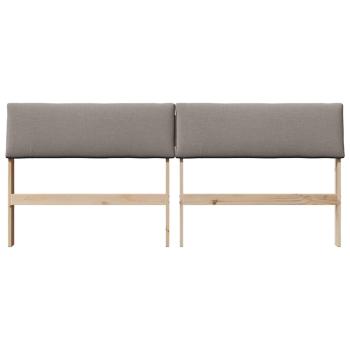 Gepolstertes Kopfteil Taupe 200 cm Massives Kiefernholz