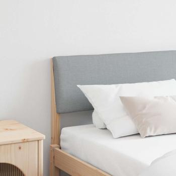 ARDEBO.de - Gepolstertes Kopfteil Hellgrau 180 cm Massives Kiefernholz