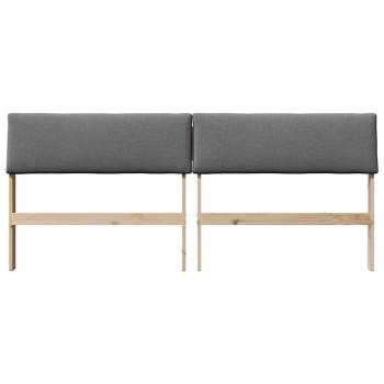 ARDEBO.de - Gepolstertes Kopfteil Dunkelgrau 180 cm Massives Kiefernholz