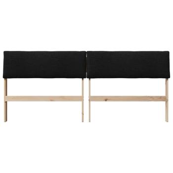 ARDEBO.de - Gepolstertes Kopfteil Schwarz 180 cm Massives Kiefernholz