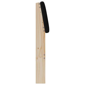 Gepolstertes Kopfteil Schwarz 180 cm Massives Kiefernholz