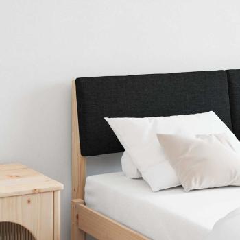 ARDEBO.de - Gepolstertes Kopfteil Schwarz 160 cm Massives Kiefernholz