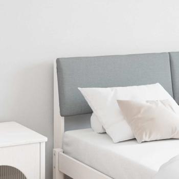 ARDEBO.de - Gepolstertes Kopfteil Hellgrau 160 cm Massives Kiefernholz
