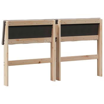 Gepolstertes Kopfteil Taupe 150 cm Massives Kiefernholz