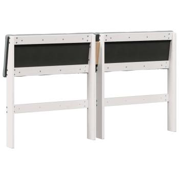 Gepolstertes Kopfteil Hellgrau 150 cm Massives Kiefernholz