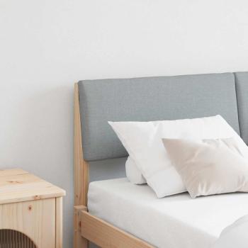 ARDEBO.de - Gepolstertes Kopfteil Hellgrau 135 cm Massives Kiefernholz