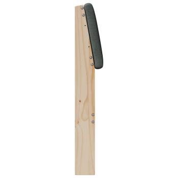 Gepolstertes Kopfteil Dunkelgrau 135 cm Massives Kiefernholz