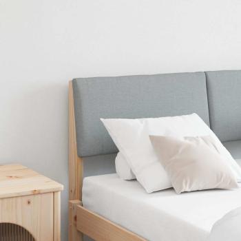 ARDEBO.de - Gepolstertes Kopfteil Hellgrau 120 cm Massives Kiefernholz