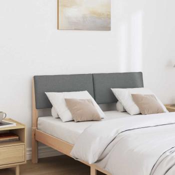 Gepolstertes Kopfteil Dunkelgrau 120 cm Massives Kiefernholz