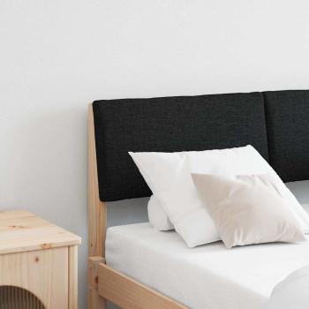 ARDEBO.de - Gepolstertes Kopfteil Schwarz 120 cm Massives Kiefernholz