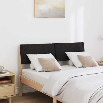 Gepolstertes Kopfteil Schwarz 120 cm Massives Kiefernholz