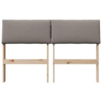 ARDEBO.de - Gepolstertes Kopfteil Taupe 120 cm Massives Kiefernholz