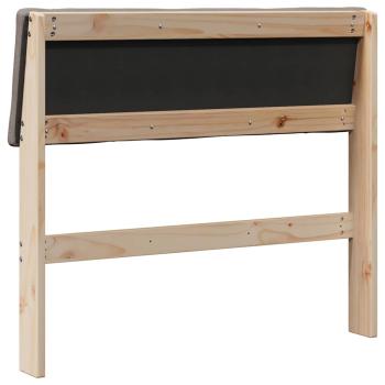 Gepolstertes Kopfteil Taupe 100 cm Massives Kiefernholz