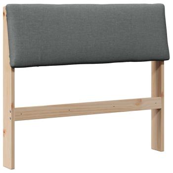 Gepolstertes Kopfteil Dunkelgrau 90 cm Massives Kiefernholz