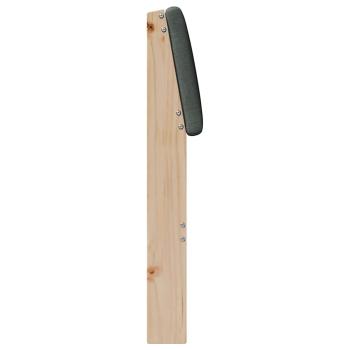 Gepolstertes Kopfteil Dunkelgrau 90 cm Massives Kiefernholz