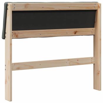 Gepolstertes Kopfteil Dunkelgrau 90 cm Massives Kiefernholz