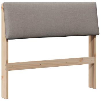 Gepolstertes Kopfteil Taupe 90 cm Massives Kiefernholz